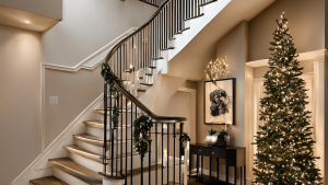 Holiday renovations, customs stairs.